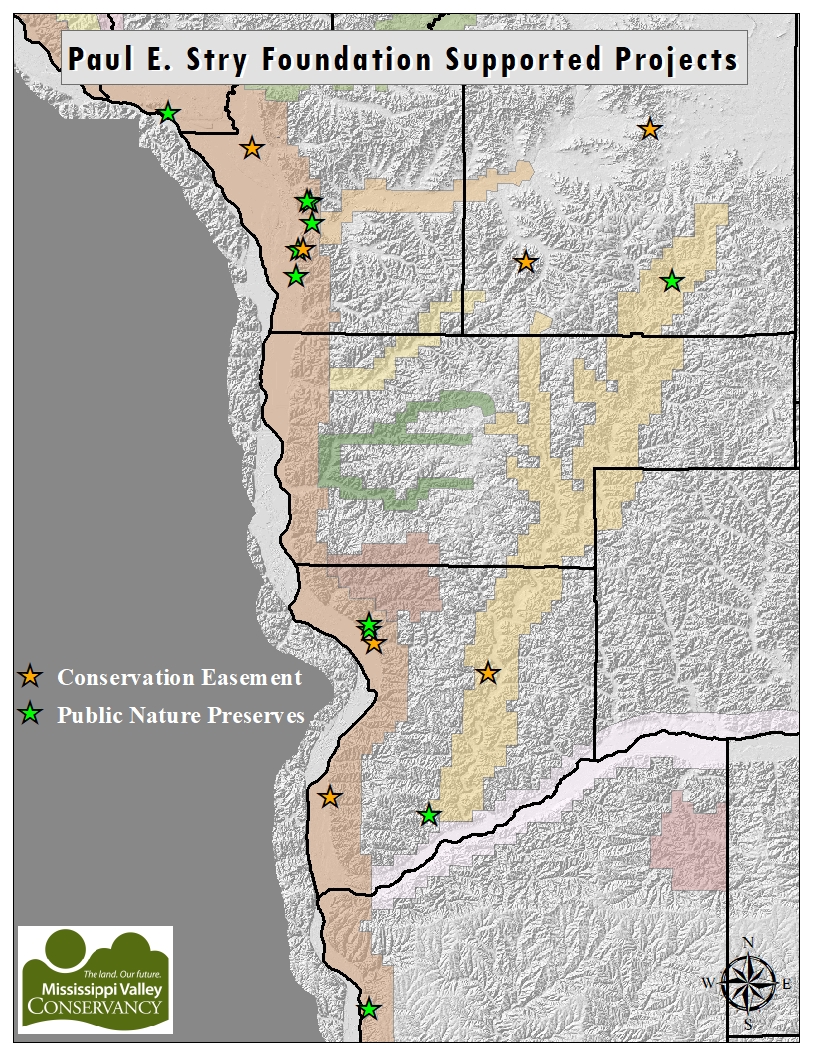 map of Stry conservation projects