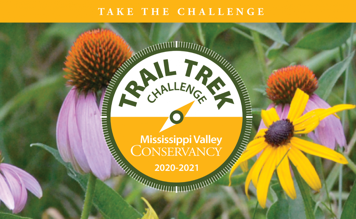 Trail Trek Challenge logo with flowers