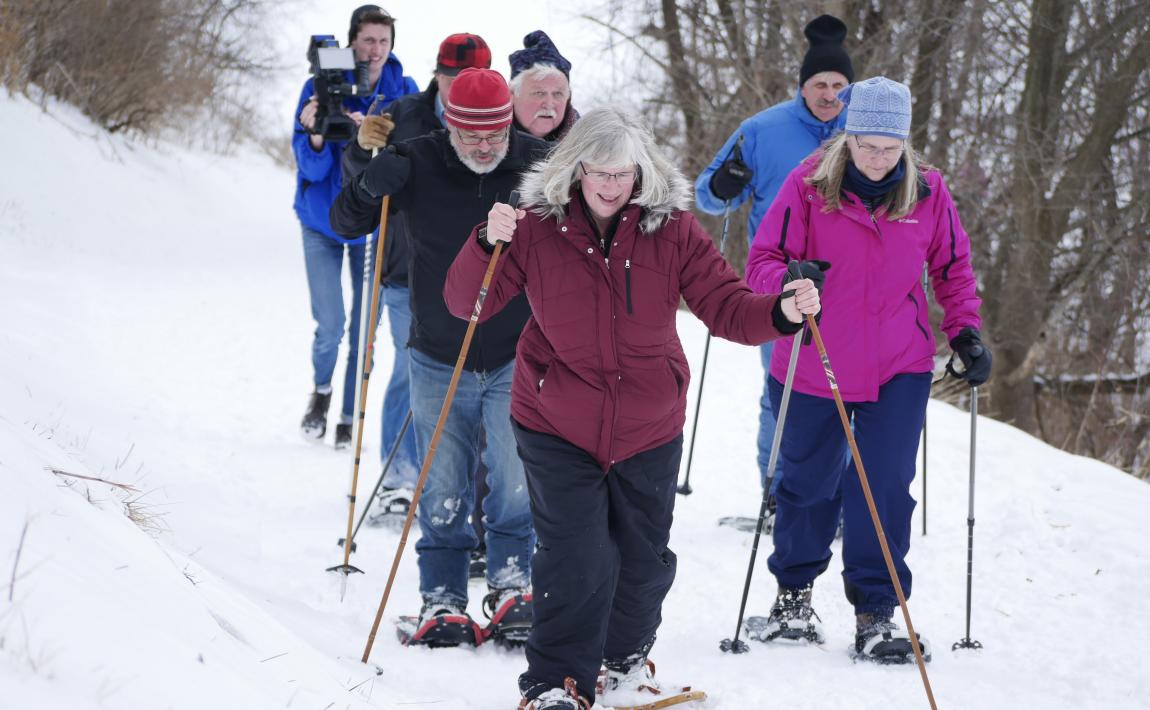 Snowshoe hikers