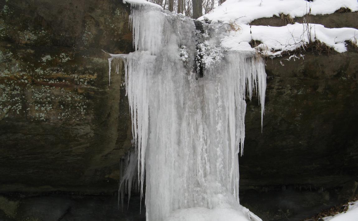 Ice cave at Tunnelville Cliffs State Natural Area