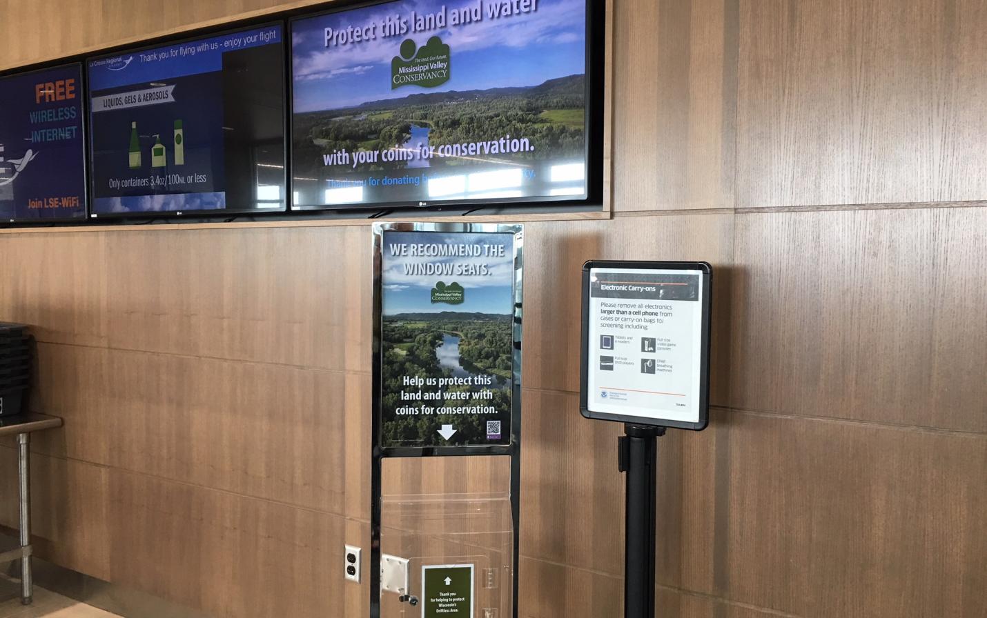 Coins for Conservation at La Crosse Airport