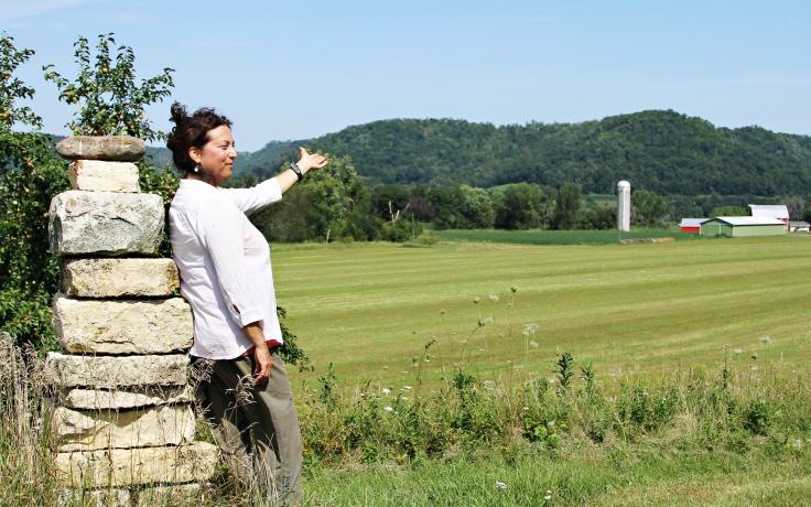 Landowner on conserved Buffalo County property