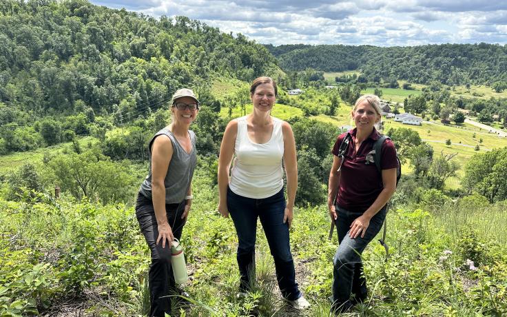 Boscobel Bluffs SNA, Conservancy staff with Wisconsin Representative Jenna Jacobson